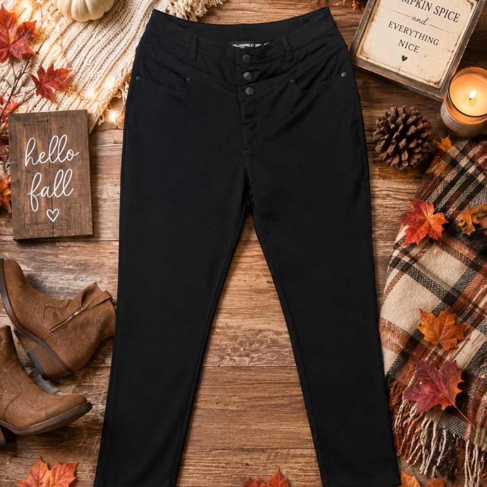 Women’s Karl Lagerfeld Black Stretch Casual Pants